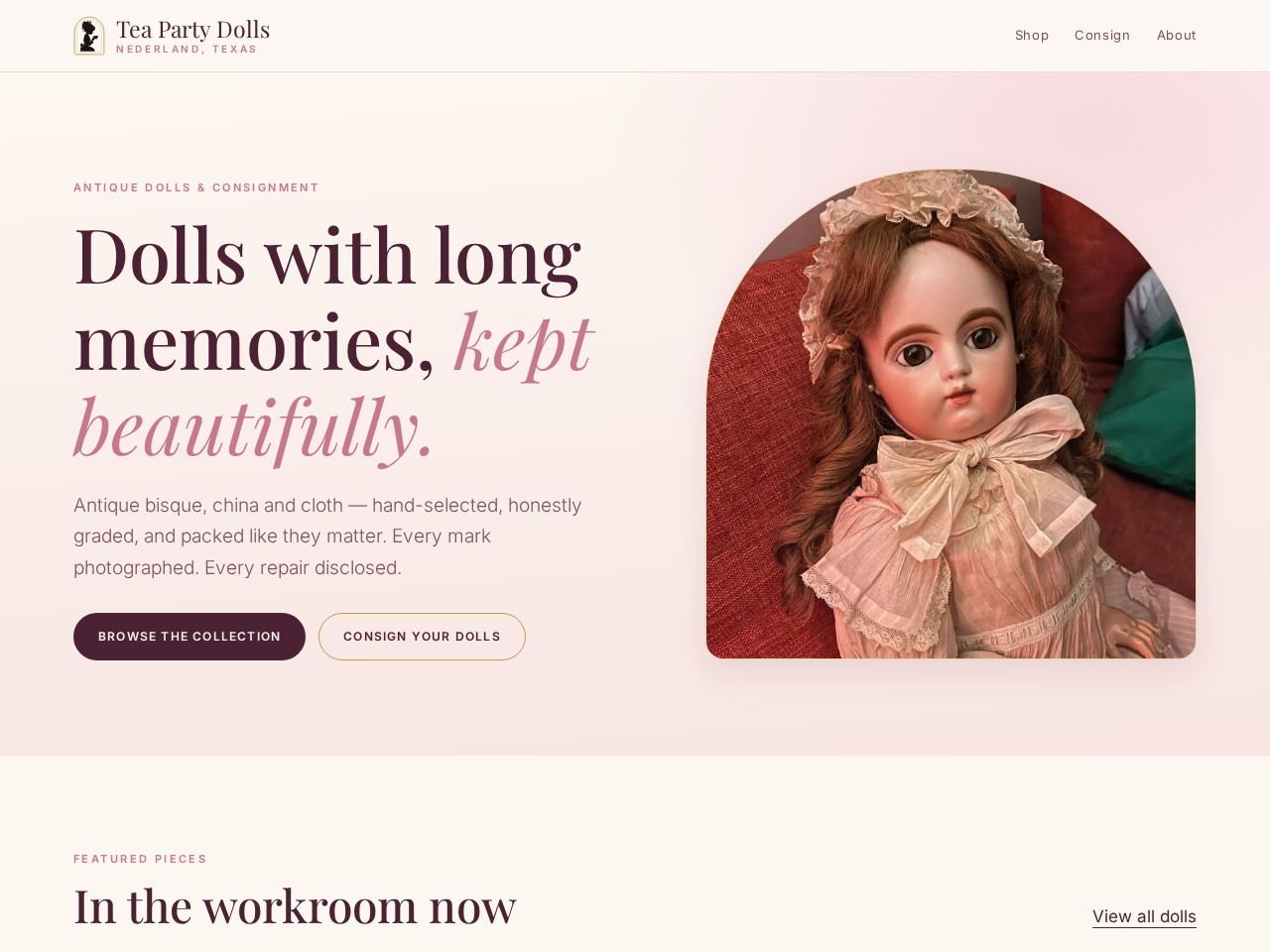 Tea Party Dolls homepage